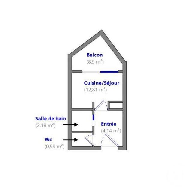 Appartement Studio Cabine à vendre - 1 pièce - 20.12 m2 - BALARUC LES BAINS - 34 - LANGUEDOC-ROUSSILLON - Century 21 Agence Des Halles